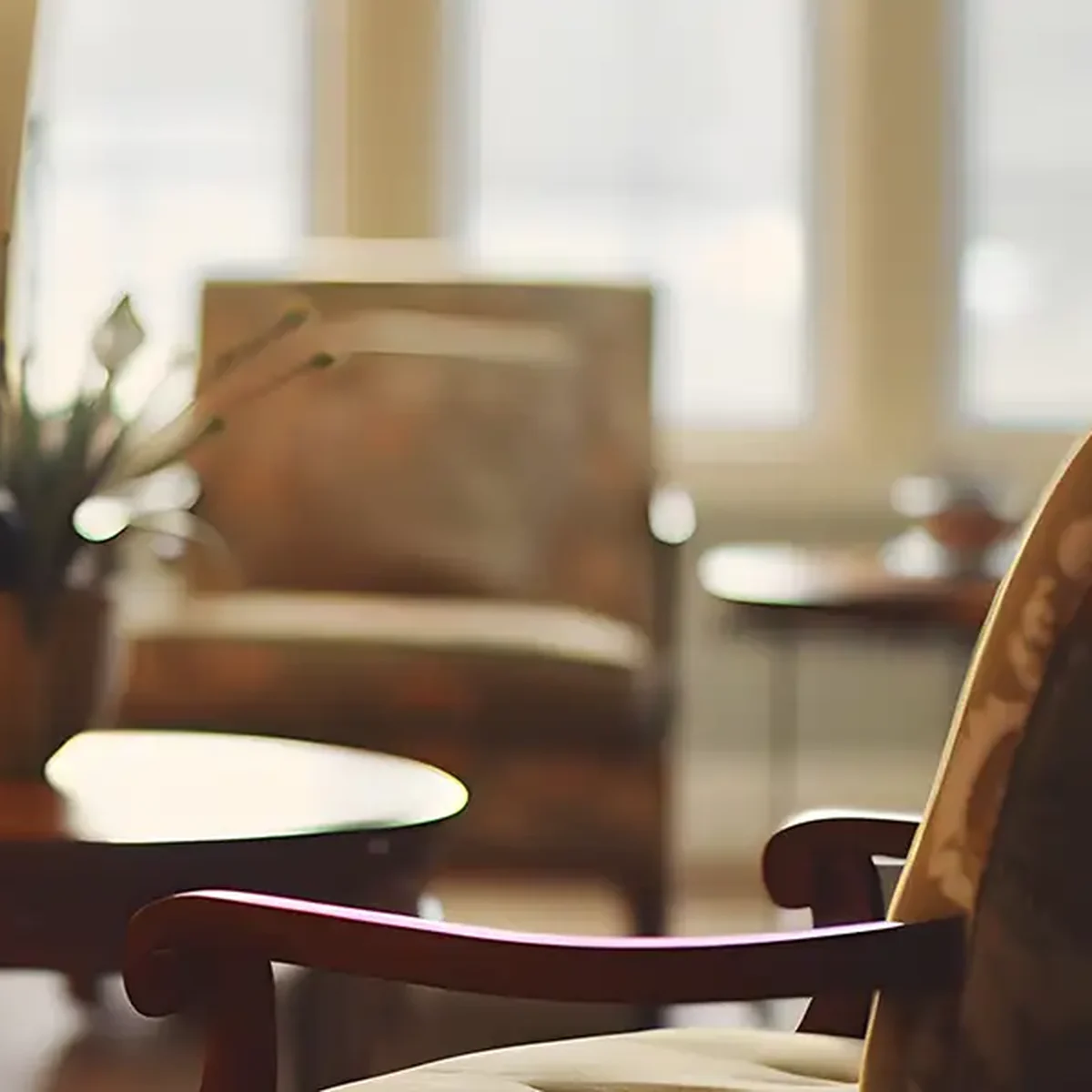 Caregiver providing personalized support to an older adult resident