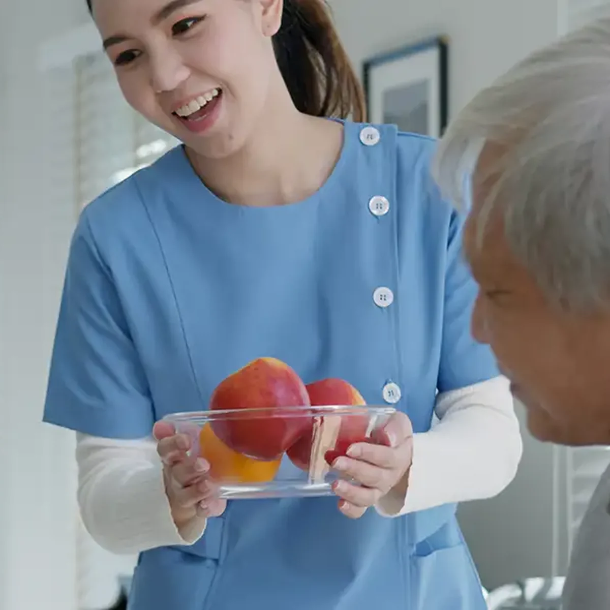 Fresh meal served in a comfortable assisted living dining setting